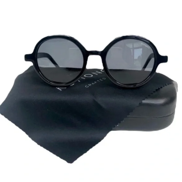 KOMONO Vivien Glossy Black Sunglasses (NEW) ? round  display picture 1